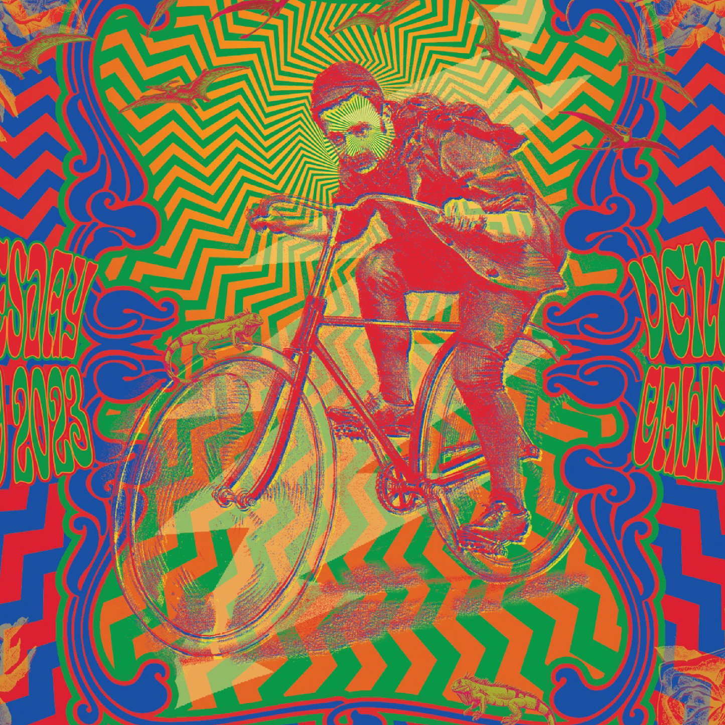 Bicycle Day Poster by Darrin Brenner